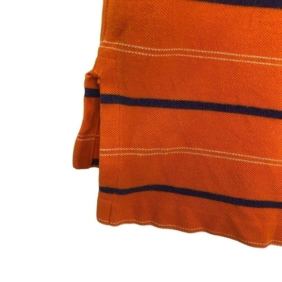 Polo Ralph Lauren Blue Label Orange Blue Stripe 100% Cotton Polo Size Large - Picture 6 of 6